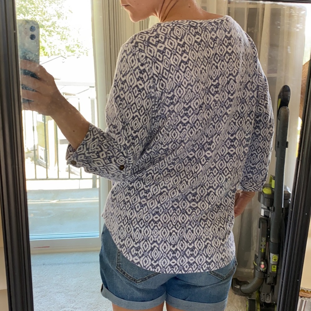 Petite large patterned blouse - Picture 3 of 9